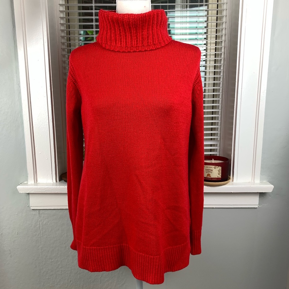 Max Studio Turtleneck Red Sweater Pullover